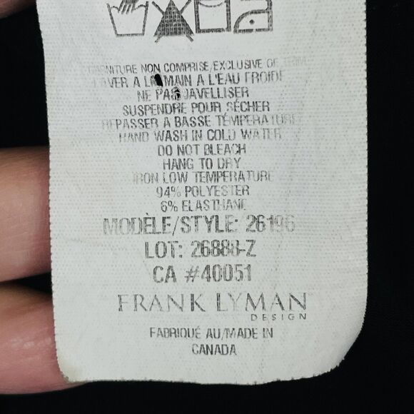 Frank Lyman Designs Black Slinky Stretchy Cropped Leggings Pants Womens 10 - Picture 6 of 6